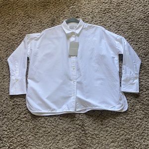 Everlane Oxford square blouse